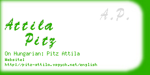 attila pitz business card